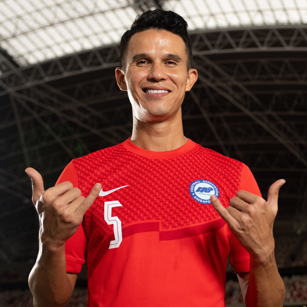 Singapore National Team 2020 Home Jersey Model Baihakki Khaizan